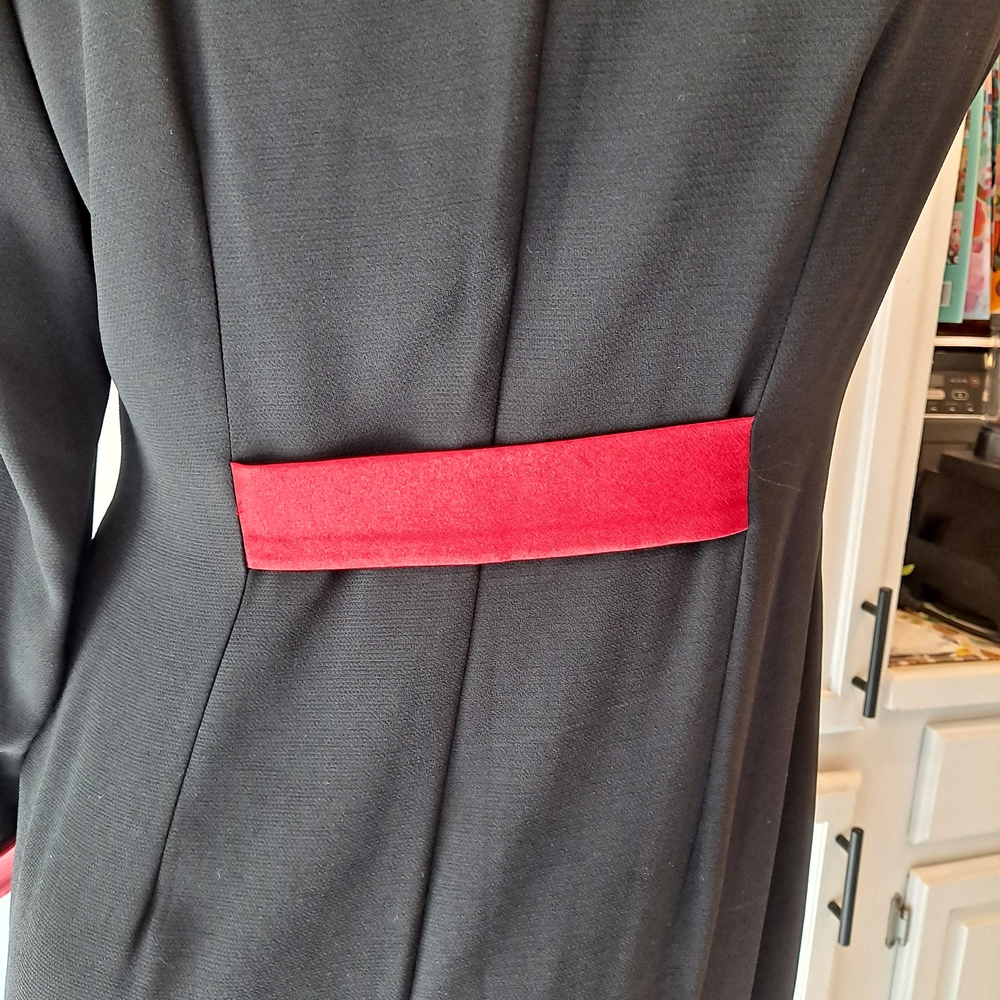 Danny & Nicole Black Dress Blazer with Red Satin Accents - Picture 9 of 12